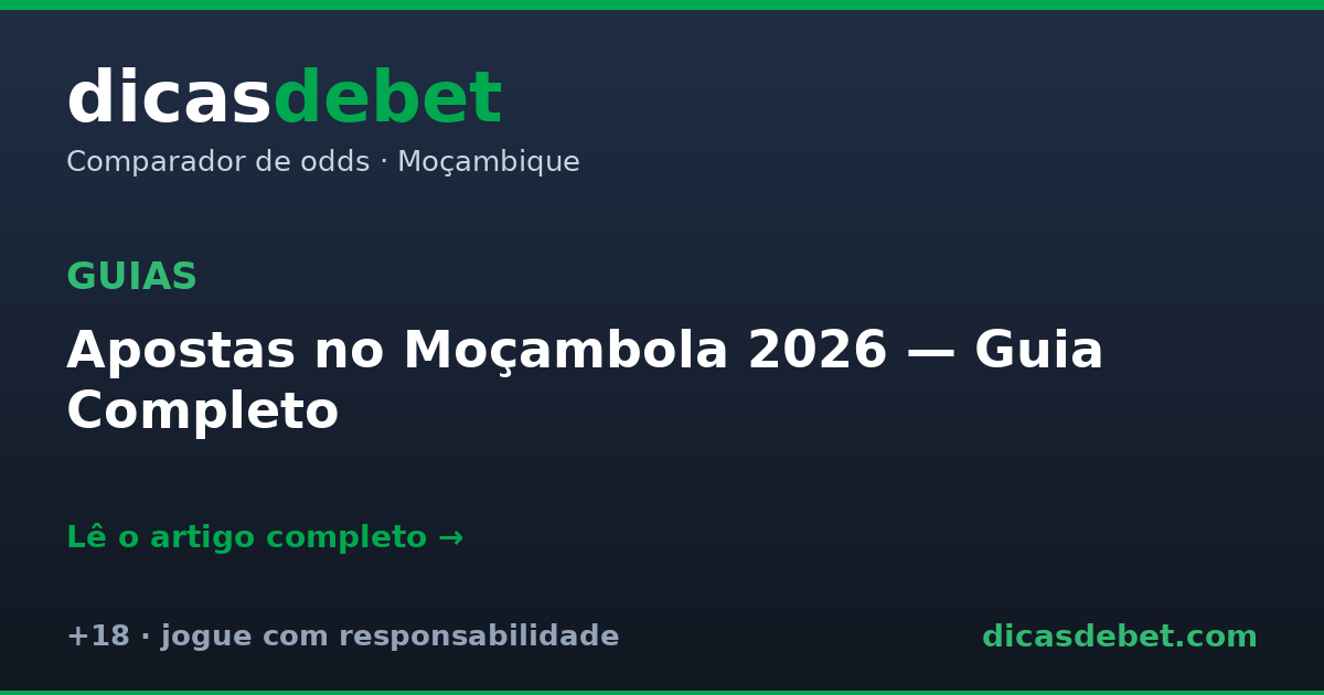 Apostas no Moçambola 2026 — Guia Completo