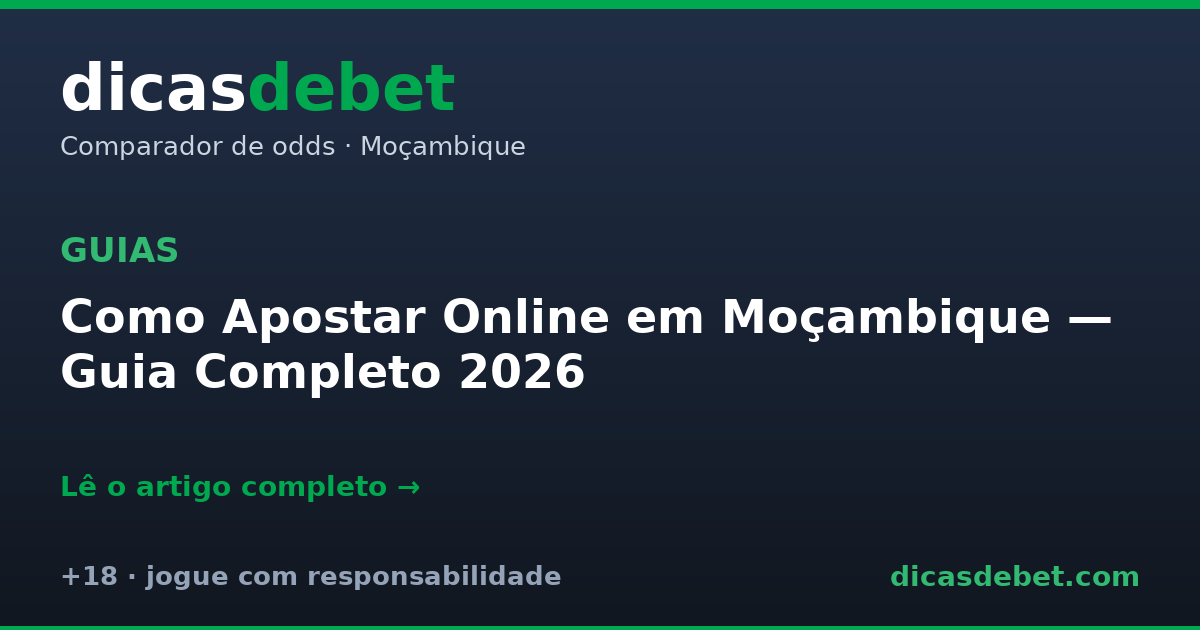 Como Apostar Online em Moçambique — Guia Completo 2026