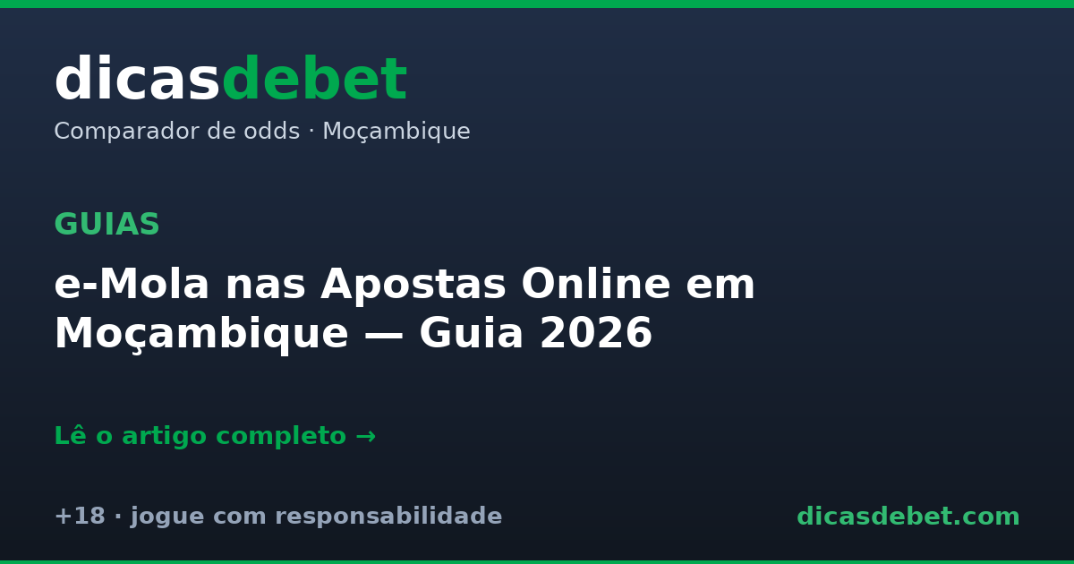 e-Mola nas Apostas Online em Moçambique — Guia 2026