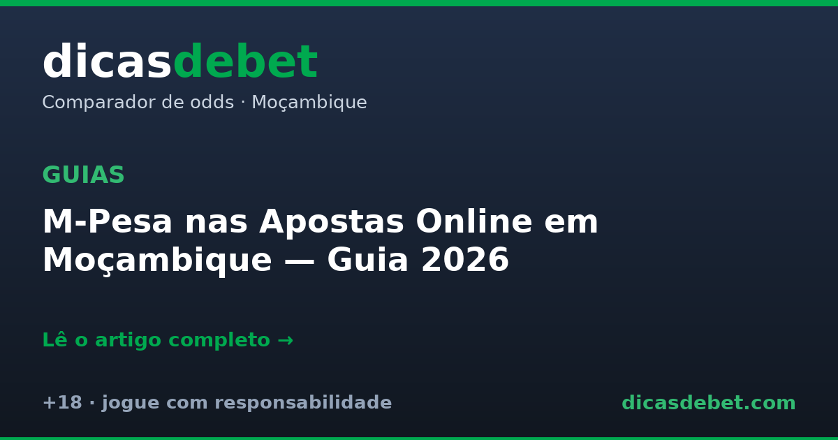 M-Pesa nas Apostas Online em Moçambique — Guia 2026